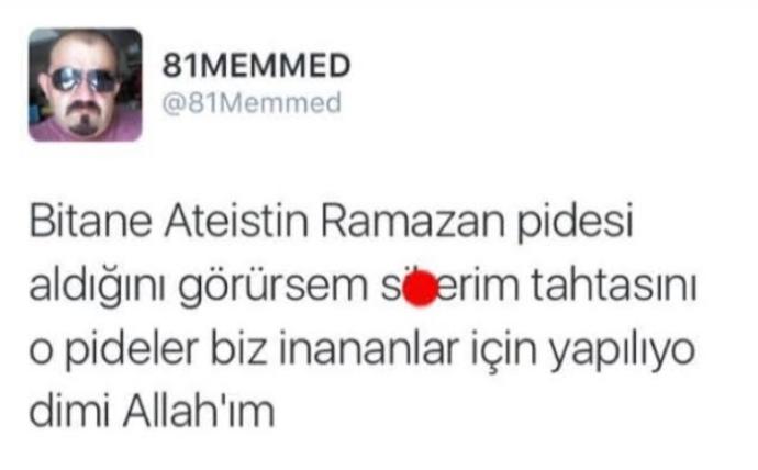 Ateistler ramazan pidesi yemeli mi sizce?