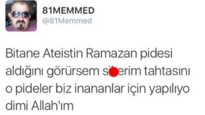 Ateistler ramazan pidesi yemeli mi sizce?