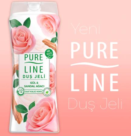 Pureline g&uuml;l ve sandal ağacı duş jeli