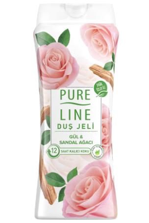 Pureline gül ve sandal ağacı duş jeli 