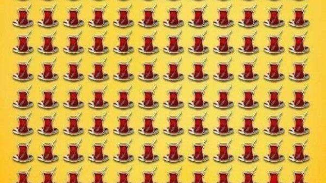 Bir tane farklı çay var. 10 dakikada bulabilir misiniz?