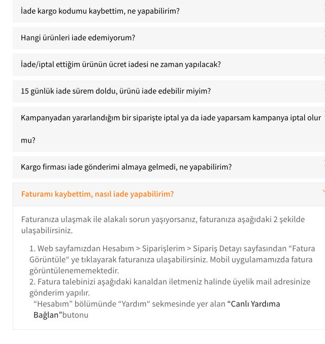 Trendyol faturamı göndermemiş iade yapabilir miyim?