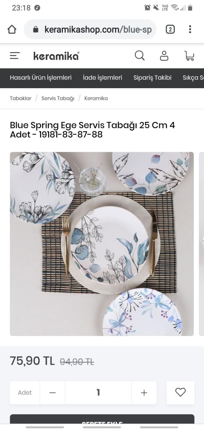 Kahvaltı ve servis tabağı seti sizce nasıl?