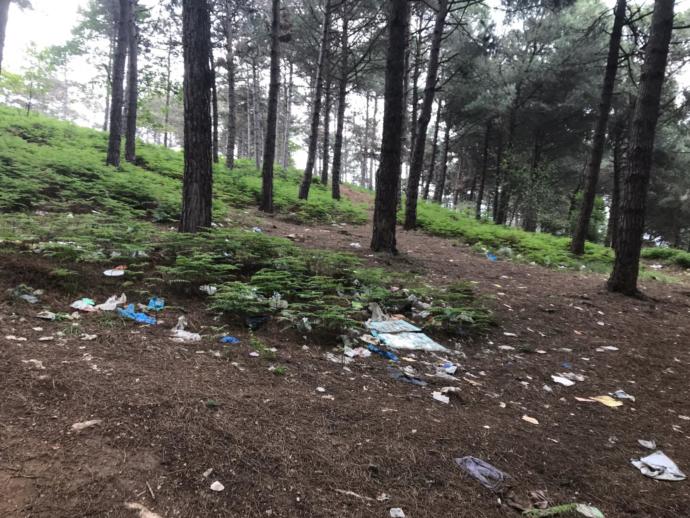 Piknikçilerin bıraktıkları pislikler