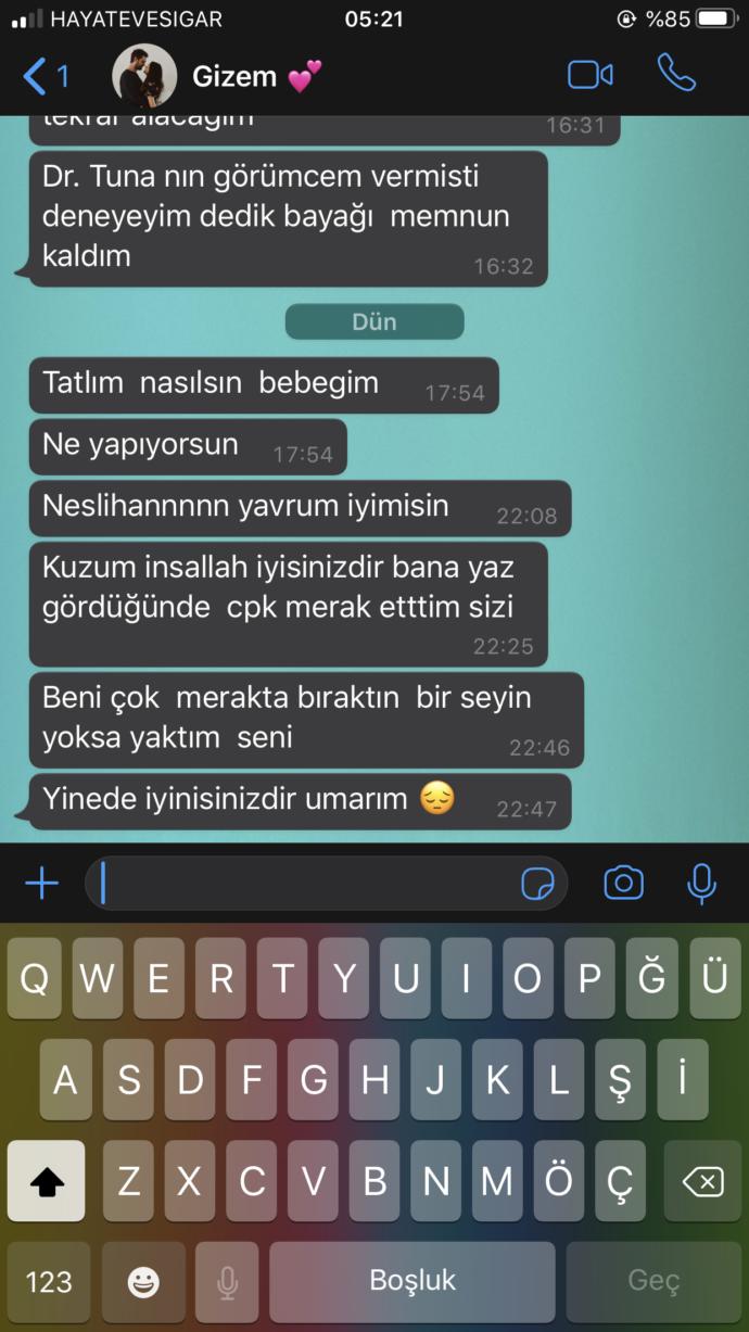 En son ne mesaj aldınız?