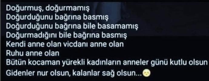 Sizin için anne ne demek?