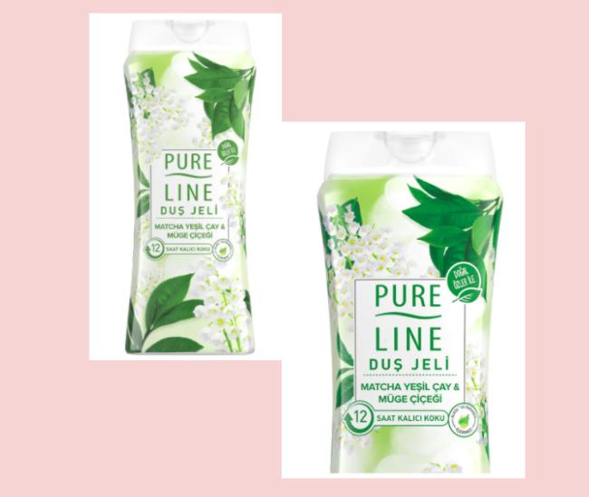 Pureline Matcha Yeşil &Ccedil;ay ve M&uuml;ge &Ccedil;i&ccedil;eği Duş Jeli
