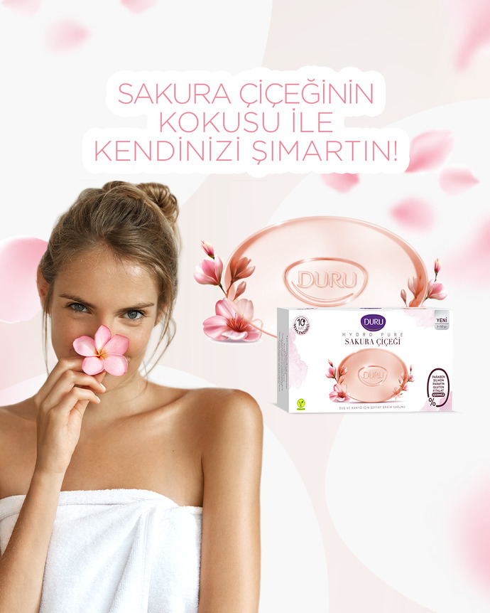 Duru Hydro Pure Sakura Çiçeği Şeffaf Bakım Sabunu