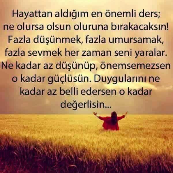 Aynen de bu dersleri aldım ben