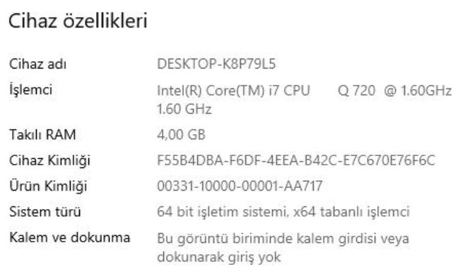 Bilgisayarımın kaçıncı nesil olduğunu nasıl öğrenebilirim?
