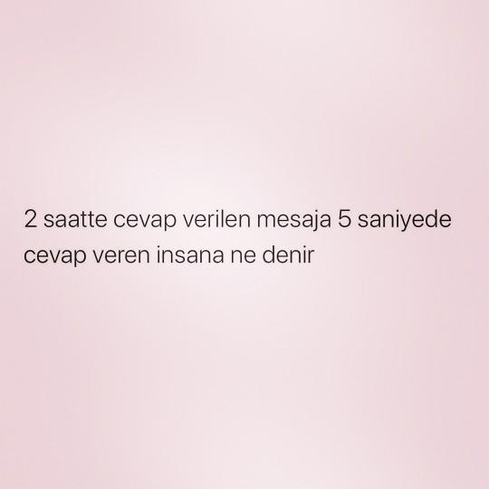 Peki iki saate cevap verilen mesaja beş saniyede cevap veren insana ne denir?
