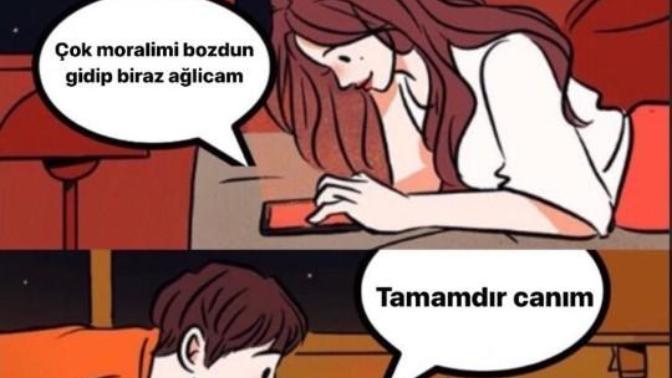 Ağlıyorum yazdığınız sevgiliniz tamam canım diye yanıt verirse ne yapardınız?