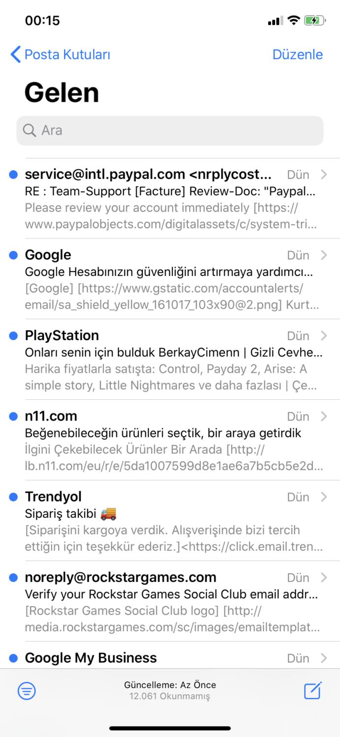 Hangi e-mail uzantısını kullanıyorsunuz?