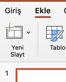Ekle Sekmesi
