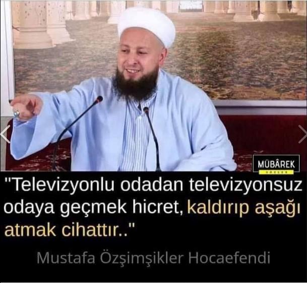 Televizyonlu odadan televizyonsuz odaya geçmek hicrettir Bu söze katılıyor musunuz ve bu söz hakkındaki düşünceleriniz neler?