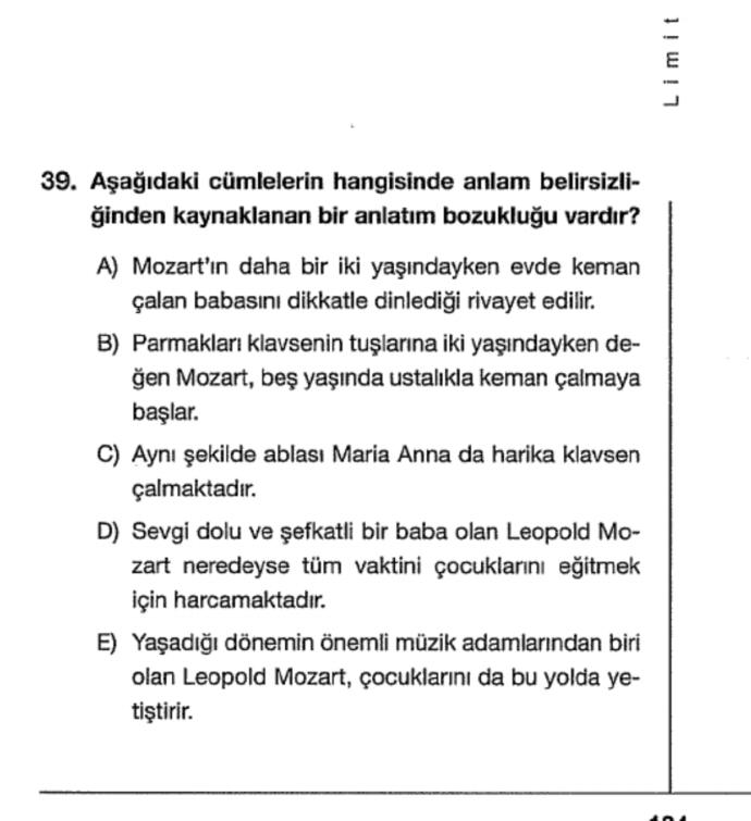Cevap A şıkkı açıklayabilecek olan var mı?
