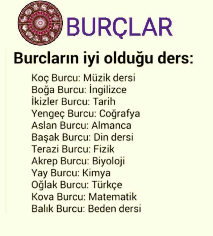 Hangi derste başarılısınız/başarılıydınız?