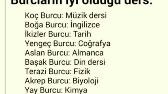 Hangi derste başarılısınız/başarılıydınız?