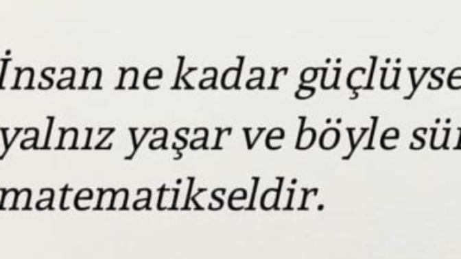 Güçlü insanlar yalnız mıdır?