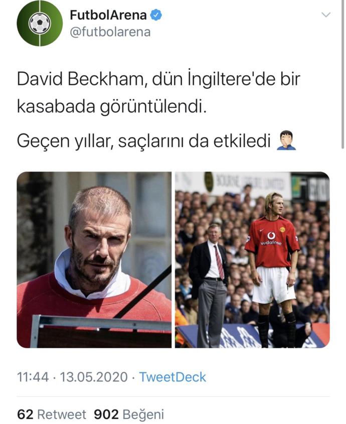 David Beckhama bunu yapan hayat bize neler yapmaz?