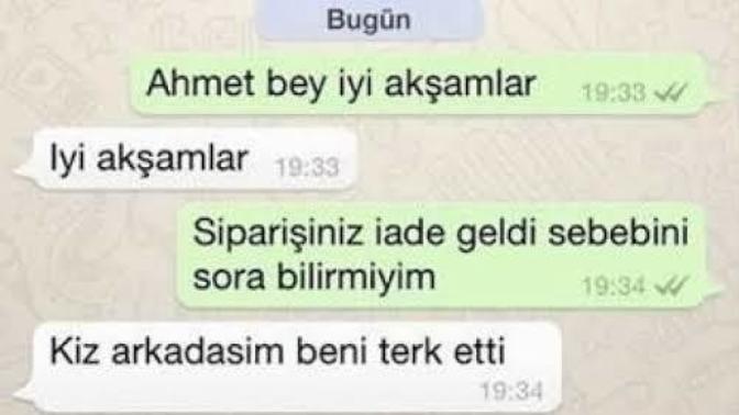 Sevgilinize internetten hediye sipariş ettiniz ve gelmeye yakın ayrıldınız ne yaparsanız?