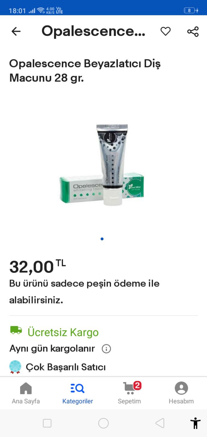 Opalescence diş macunu?