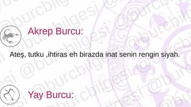 Burçların rengi nedir?