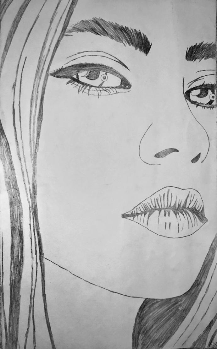 Billie Eilish ablamı çizdim , sizce nasıl olmuş?