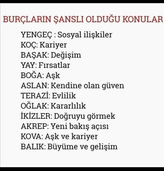 Senin hayattaki şansın nedir?