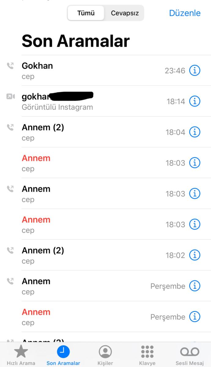 Telefonda en çok kiminle konuşuyorsunuz?