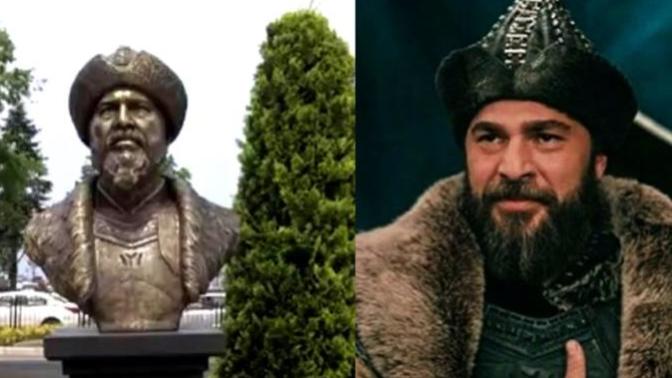 Tarihi diziden öğrenen millete uygun bir Ertuğrul Gazi büstü heykeli olmamış mı bu?