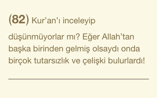 Nisâ Suresi - 82 . Ayet hakkında ne düşünüyorsunuz?