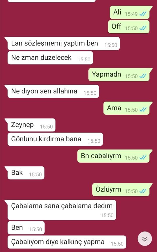 Şu an  ayrıyızbu şekilde konusuyoruz sizce ne olur sonuc barısır mıyız?