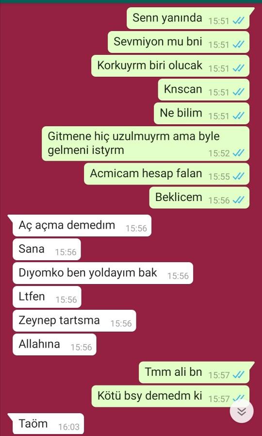 Şu an  ayrıyızbu şekilde konusuyoruz sizce ne olur sonuc barısır mıyız?