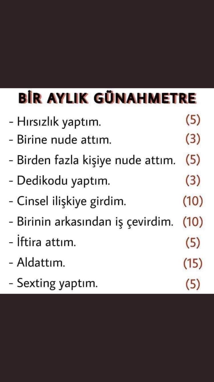 Ne kadar gunahkarsin?