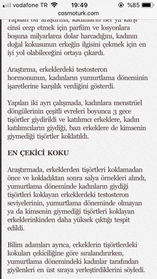 Adet dönemi ten kokusu olan var mı?