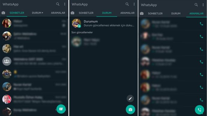 Whatsapp koyu temeyi kullanıyormusunuz?