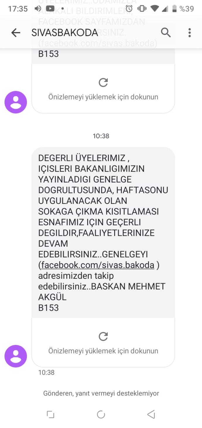 Sokağa çıkma yasağı varken esmaflara dükkan açma serbestliği tanınmasını nasıl değerlendiyorsunuz?