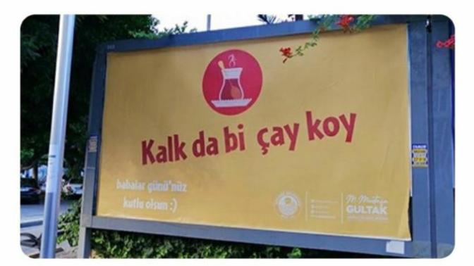 Bu babalar günü afişi kadınlardan tepki çekti ! Babalar gününün bu şekilde kutlanması doğru mu?