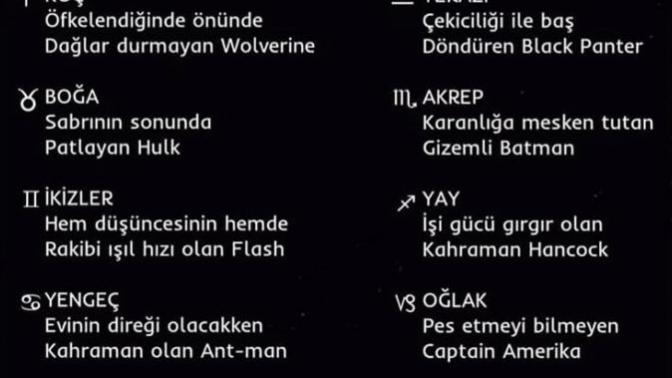 Burcuna göre hangi süper kahramansın?