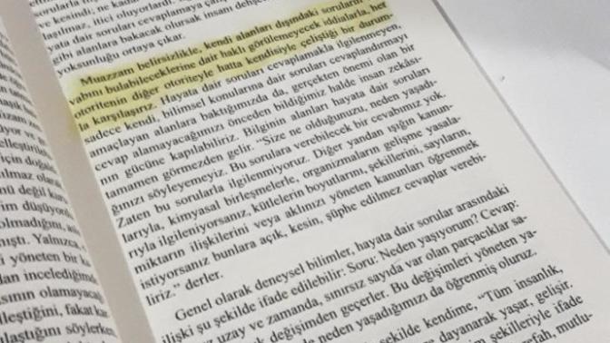 Sevdiğiniz bir kitaptan alıntı paylaşır mısınız?