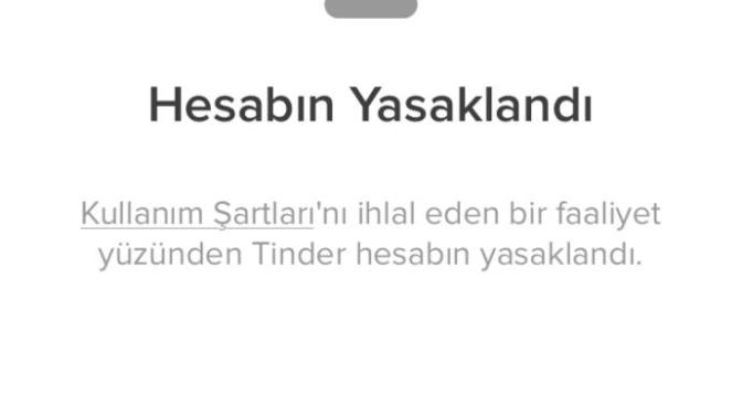 Tinder banı ne zaman geçer bilgisi olan?