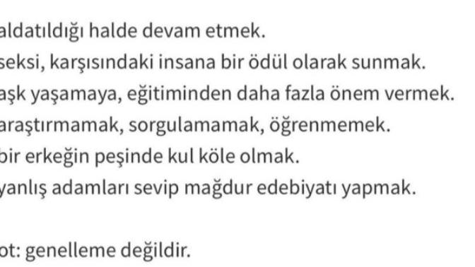 Sizce iliskilerde yapılan hatalar neler?