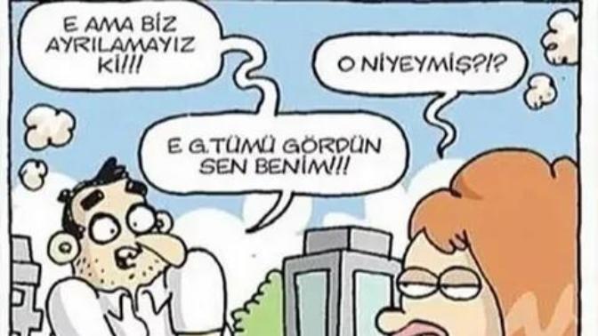 Biz seninle ayrılamayız çünkü... Boşluğa ne yazarsın?
