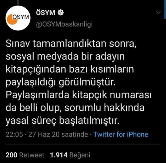 YKS sınav soruları telefon çekilip Kunduz programında çözülmüş. ne düşünüyorsunuz ?