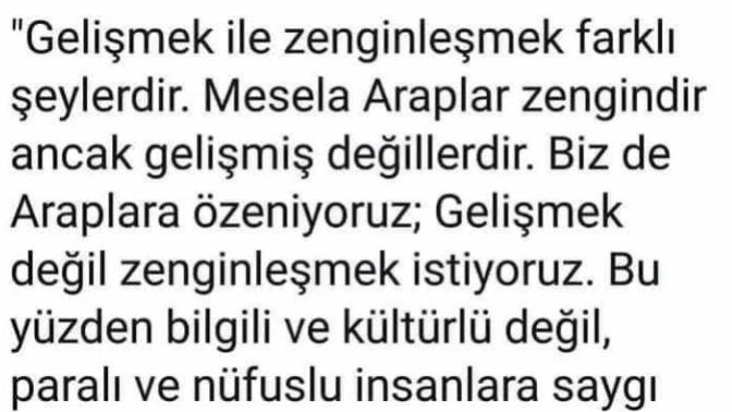 Sizce "gelişmek" ve "zenginleşmek" ne demektir?