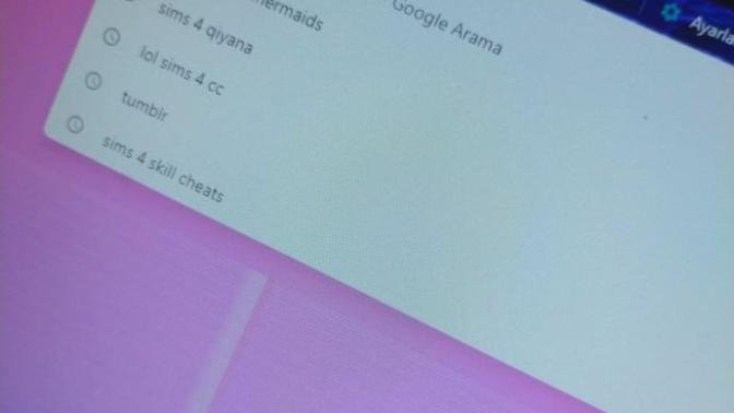 Google da arattığım şeyler arama yerine yazınca çıkıyor?