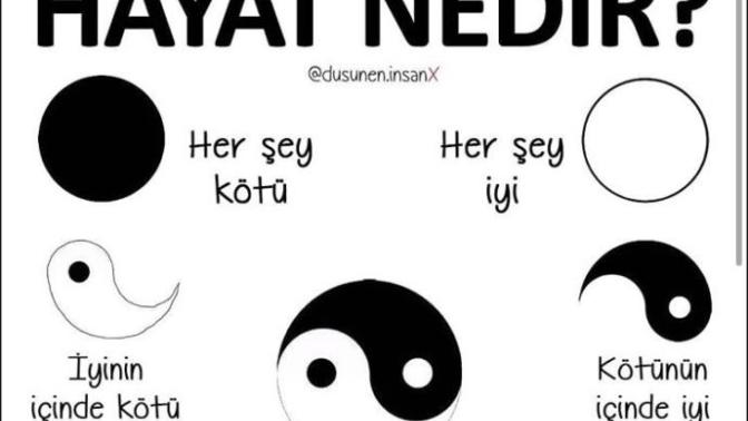 Her iyilikte bir kötülük her kötülükte bir iyilik vardır sizin düşünceleriniz neler?