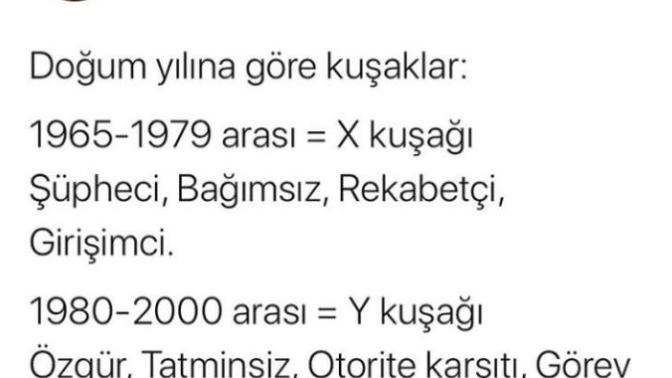 Siz Hangi Kuşaksınız?