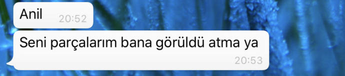 Sadece gülücük atılan mesaja görüldü mü atarsınız, karşı gülücük mü?